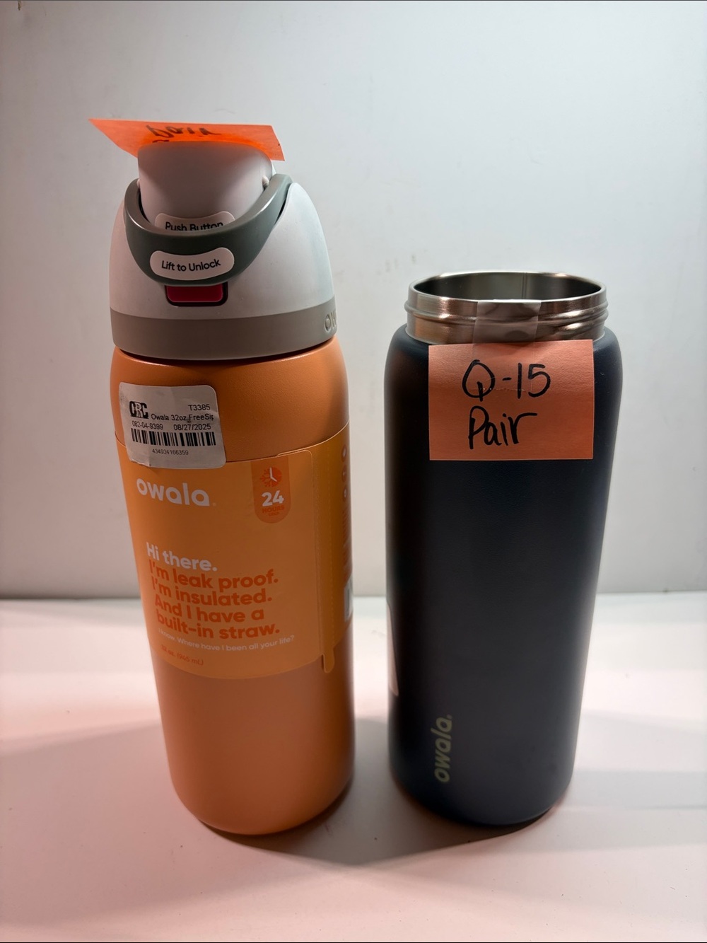 NEW Owala 32 oz FreeSip Water Bottle with Straw - Set of 2